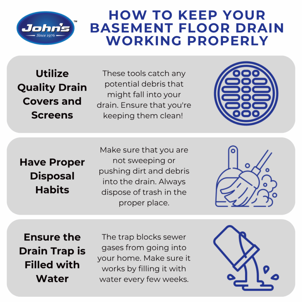 Tips to Keep Floor Drain Working Infographic